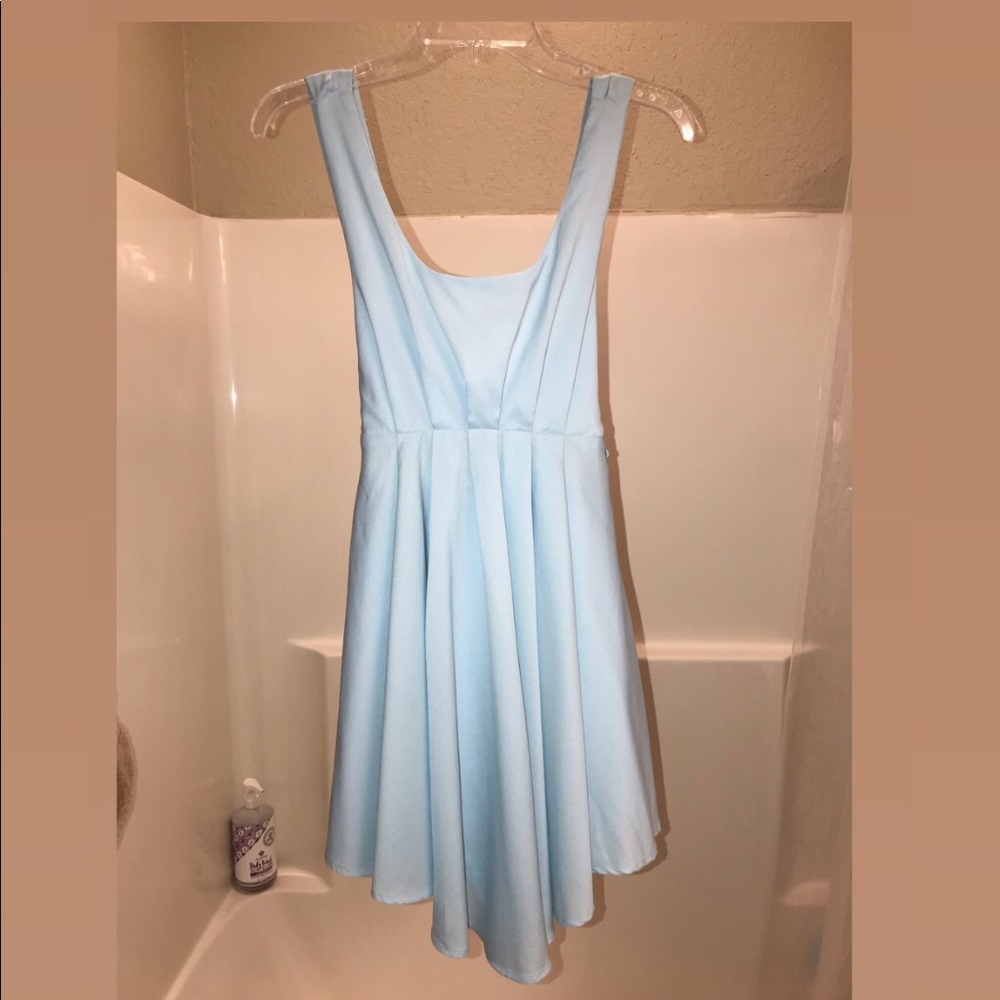 Baby doll blue bow dress